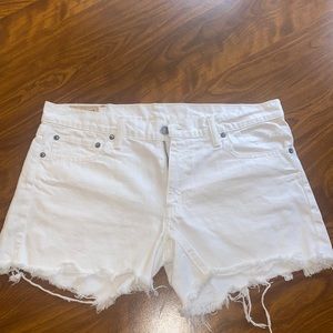 Polo Ralph Lauren White Denim Shorts